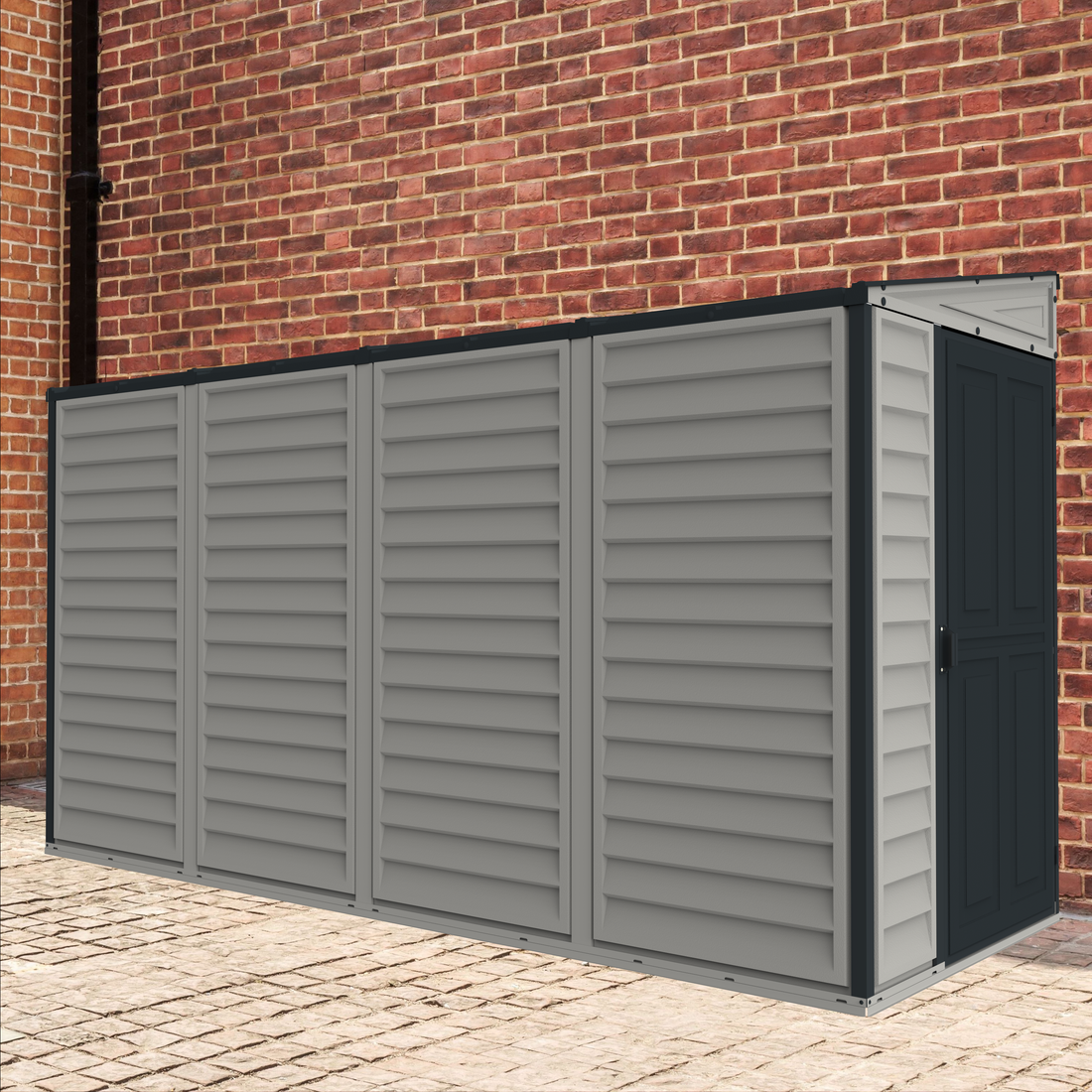 Duramax 4ft x 10ft Sidemate Plus Vinyl Resin Outdoor Storage Shed With Foundation Kit