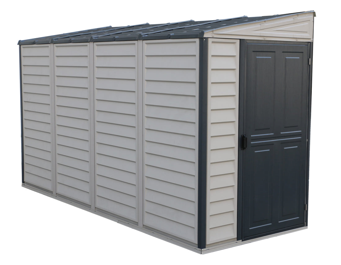 Duramax 4ft x 10ft Sidemate Plus Vinyl Resin Outdoor Storage Shed With Foundation Kit