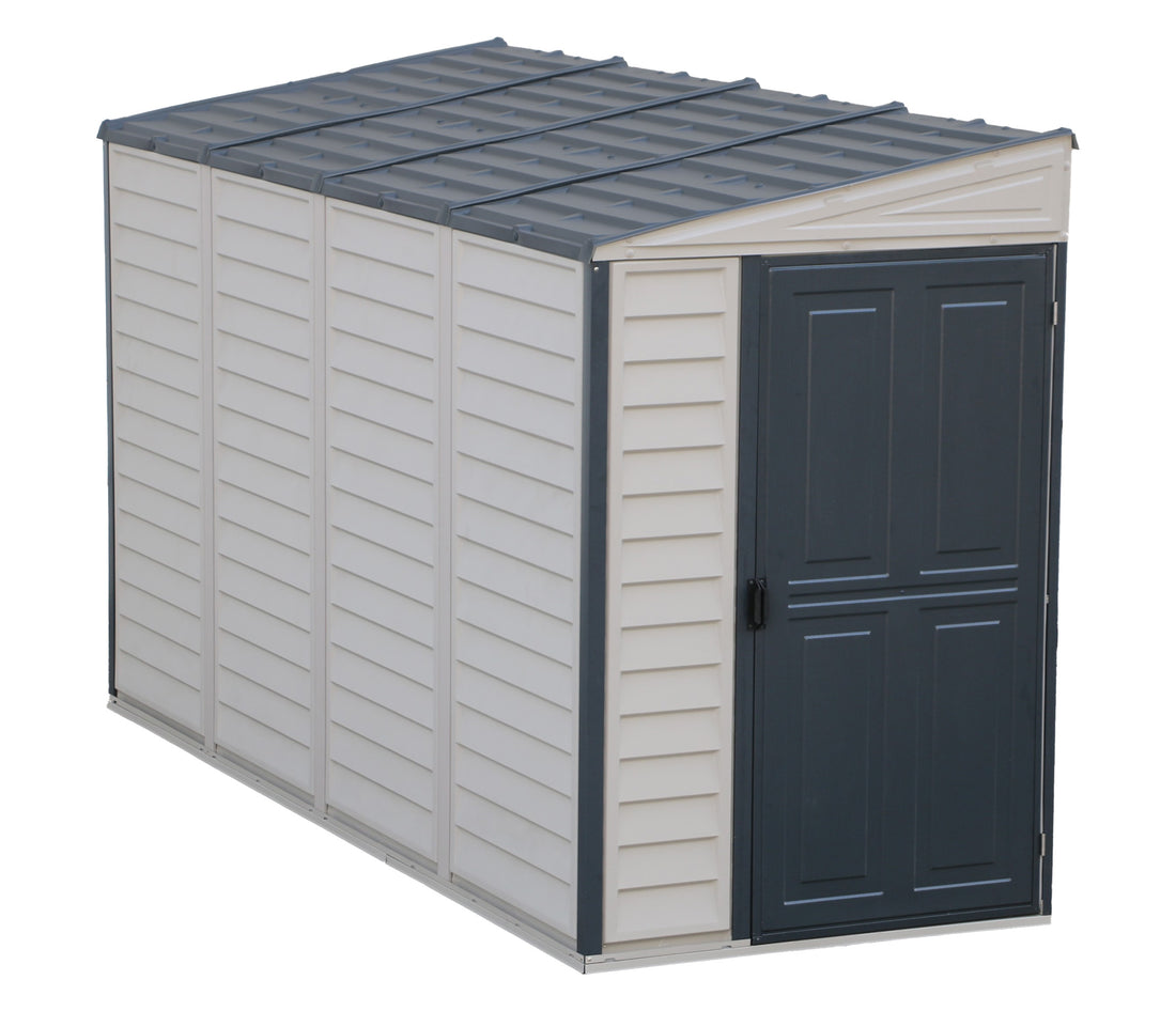 Duramax 4ft x 10ft Sidemate Plus Vinyl Resin Outdoor Storage Shed With Foundation Kit