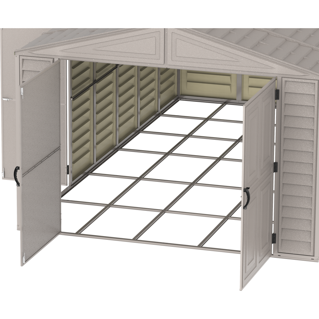 Duramax Garages DuraMax 10.5ft x 20.5ft w/ Vinyl Garage with Foundation Kit and windows