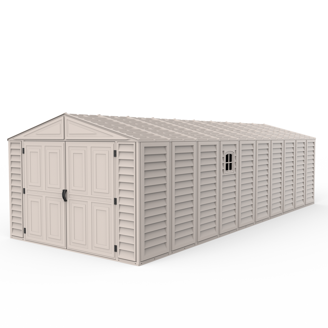 Duramax Garages DuraMax 10.5ft x 26.5ft Vinyl Garage with Foundation Kit and Windows