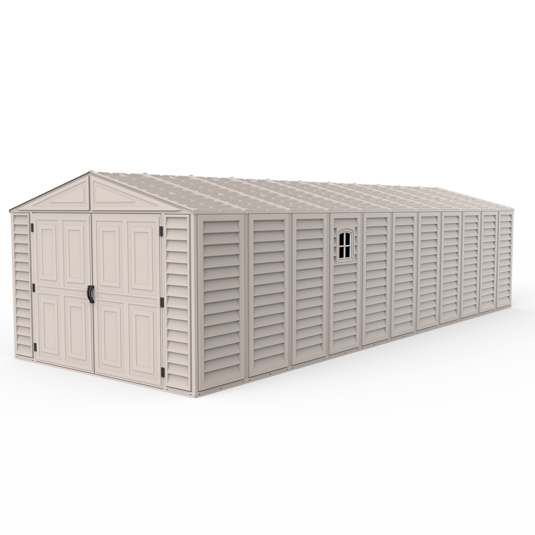 Duramax Garages DuraMax 10.5ft x 31ft Vinyl Garage with Foundation Kit and Windows