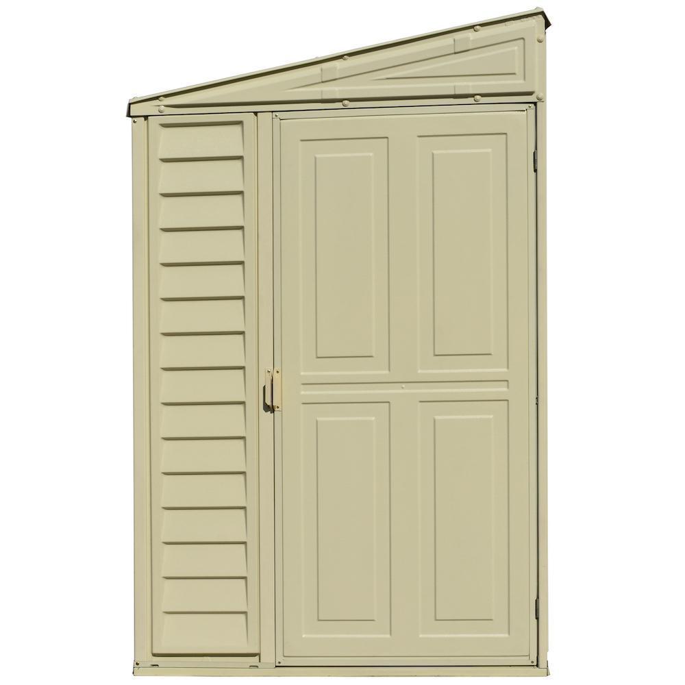 Duramax sheds Duramax 4ft x 8ft Sidemate Vinyl Resin Outdoor Storage Shed  With Foundation Kit