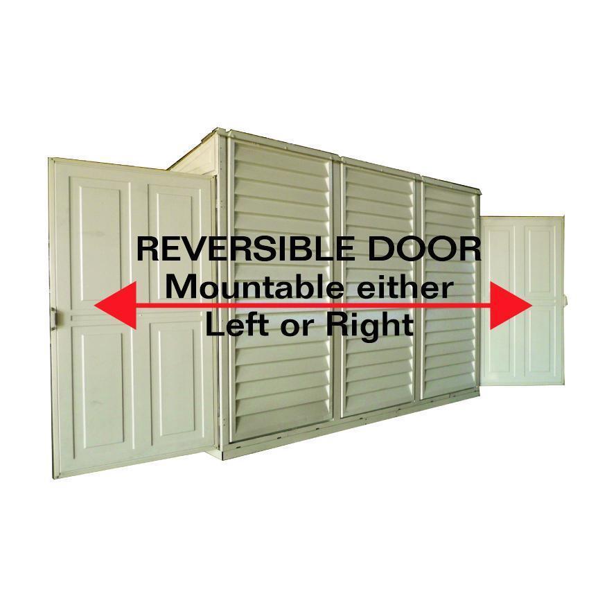 Duramax sheds Duramax 4ft x 8ft Sidemate Vinyl Resin Outdoor Storage Shed  With Foundation Kit