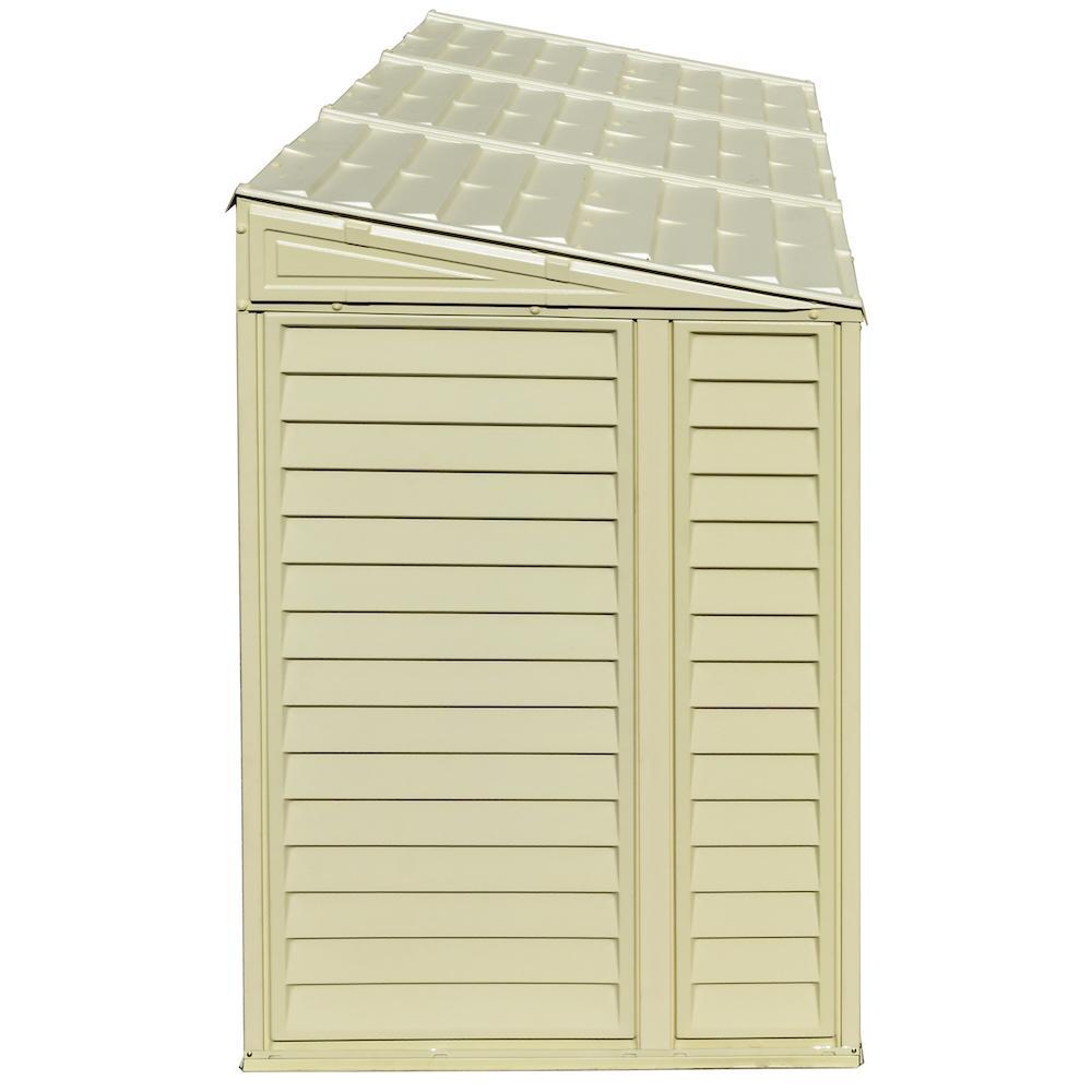 Duramax sheds Duramax 4ft x 8ft Sidemate Vinyl Resin Outdoor Storage Shed  With Foundation Kit