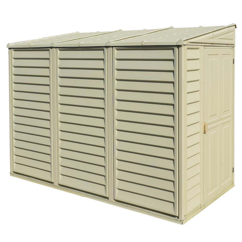 Duramax sheds Duramax 4ft x 8ft Sidemate Vinyl Resin Outdoor Storage Shed  With Foundation Kit