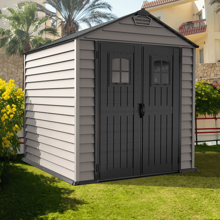 Duramax sheds DuraMax 7ft x 7ft StoreMax Plus Vinyl Shed with Molded Floor