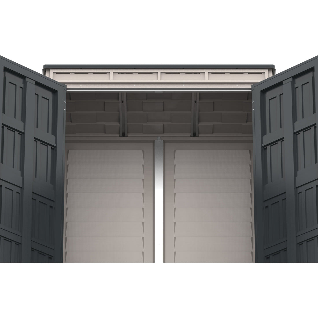 Duramax sheds Duramax YardMate Plus Pent 5 ft. 6 in. x 3 ft. Gray Vinyl Storage Shed with Molded Floor (East Coast Purchase Only)