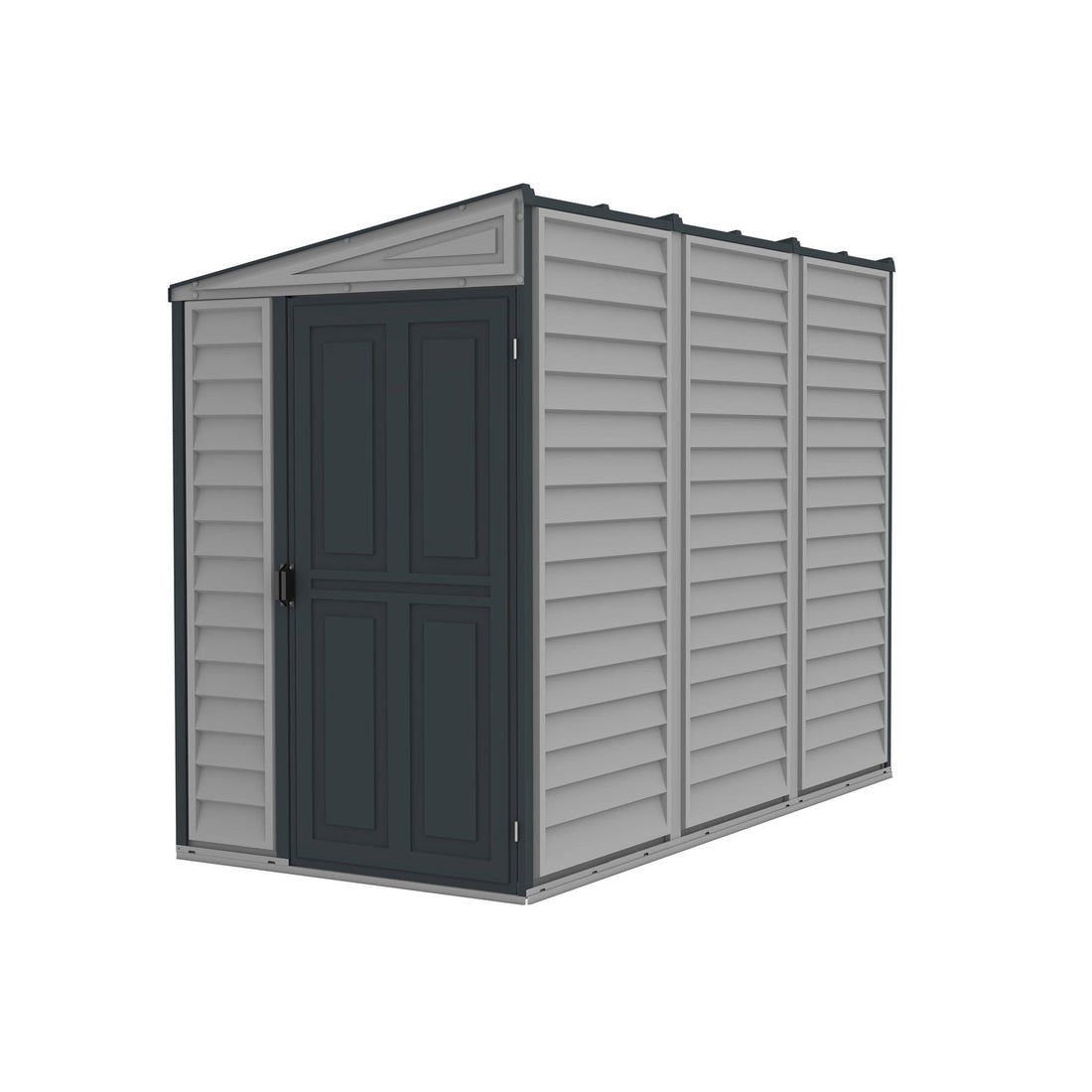 Duramax Vinyl Sheds Duramax 4ft x 8ft Sidemate PLUS Vinyl Resin Outdoor Storage Shed  With Foundation Kit