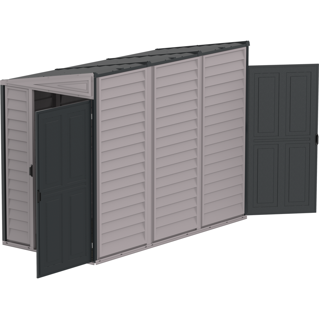 Duramax Vinyl Sheds Duramax 4ft x 8ft Sidemate PLUS Vinyl Resin Outdoor Storage Shed  With Foundation Kit