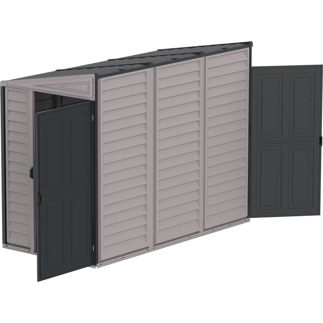 Duramax Vinyl Sheds Duramax 4ft x 8ft Sidemate PLUS Vinyl Resin Outdoor Storage Shed  With Foundation Kit