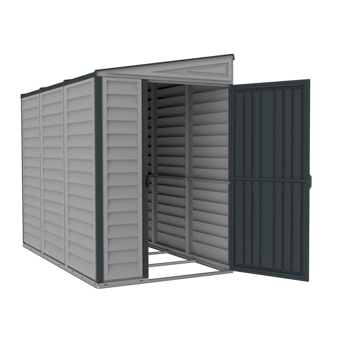 Duramax Vinyl Sheds Duramax 4ft x 8ft Sidemate PLUS Vinyl Resin Outdoor Storage Shed  With Foundation Kit