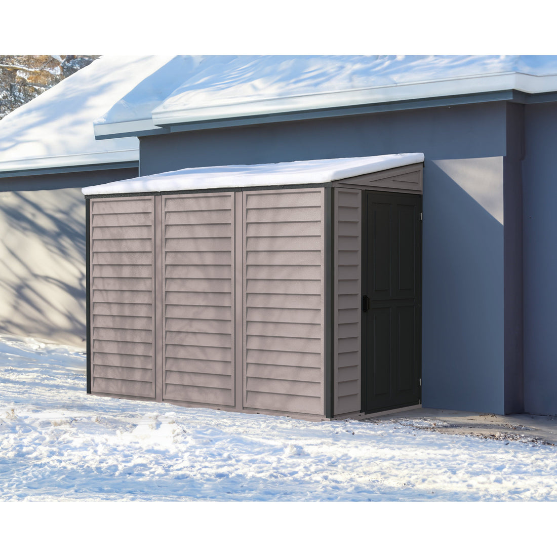 Duramax Vinyl Sheds Duramax 4ft x 8ft Sidemate PLUS Vinyl Resin Outdoor Storage Shed  With Foundation Kit