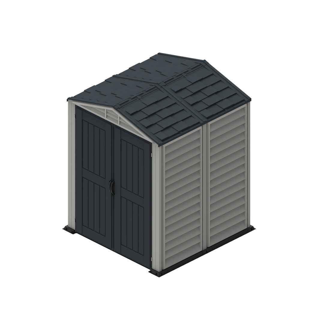 Duramax Vinyl Sheds YardMate Plus 5 ft. 6 in. x 5ft. 6 in. Gray Vinyl Storage Shed