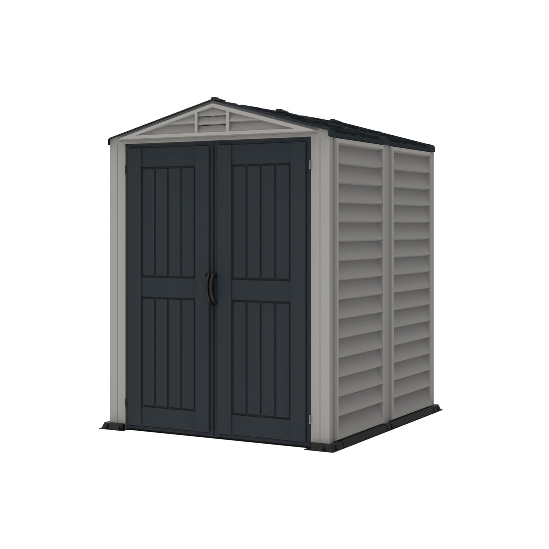 Duramax Vinyl Sheds YardMate Plus 5 ft. 6 in. x 5ft. 6 in. Gray Vinyl Storage Shed