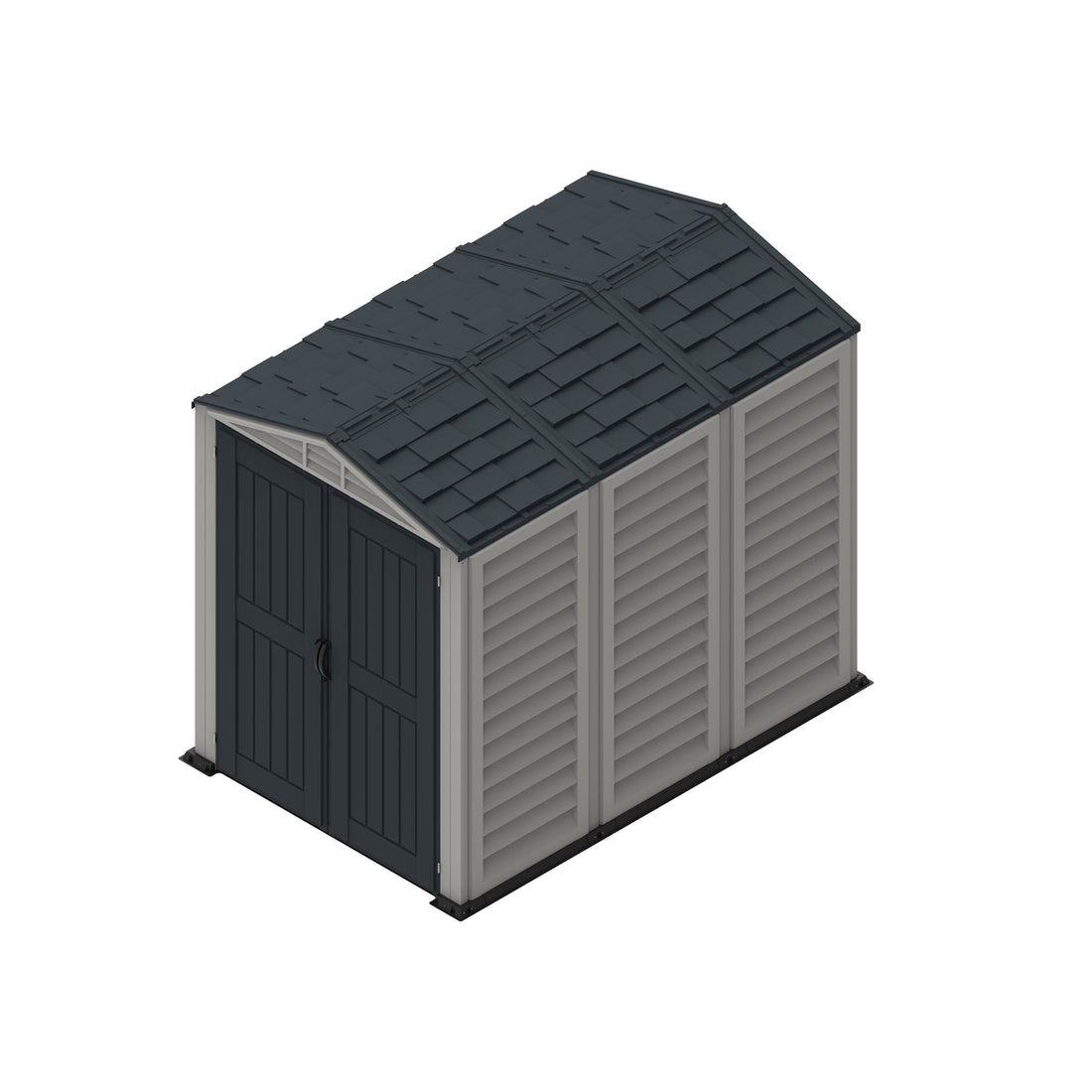 Duramax Vinyl Sheds YardMate Plus 5 ft. 6 in. x 8ft. Gray Vinyl Storage Shed