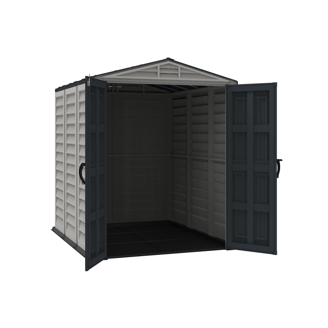 Duramax Vinyl Sheds YardMate Plus 5 ft. 6 in. x 8ft. Gray Vinyl Storage Shed