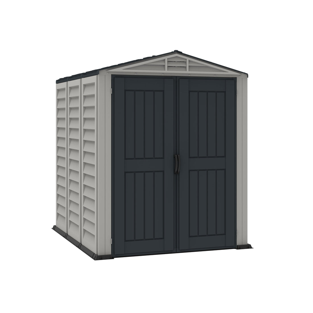 Duramax Vinyl Sheds YardMate Plus 5 ft. 6 in. x 8ft. Gray Vinyl Storage Shed