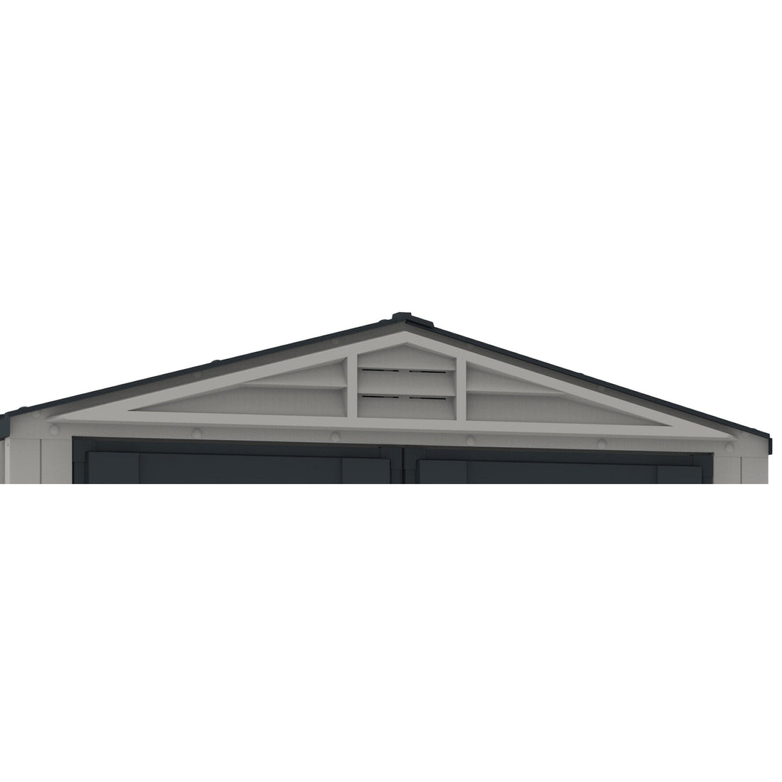 Duramax Vinyl Sheds YardMate Plus 5 ft. 6 in. x 8ft. Gray Vinyl Storage Shed (West Coast Only)